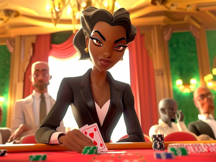 Tampilan meja blackjack dealer langsung dengan antarmuka sugarwin